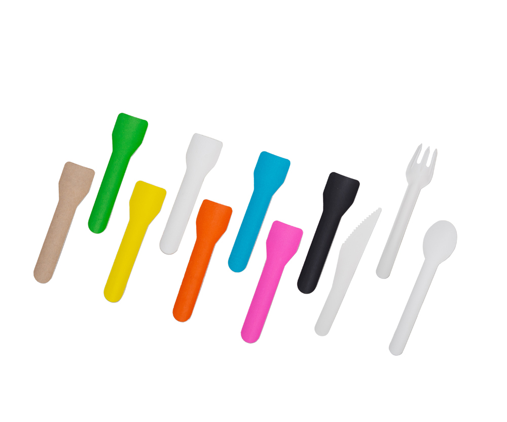 Paper knife fork spoon, paper ice cream spoon, one -time paper knife fork spoon